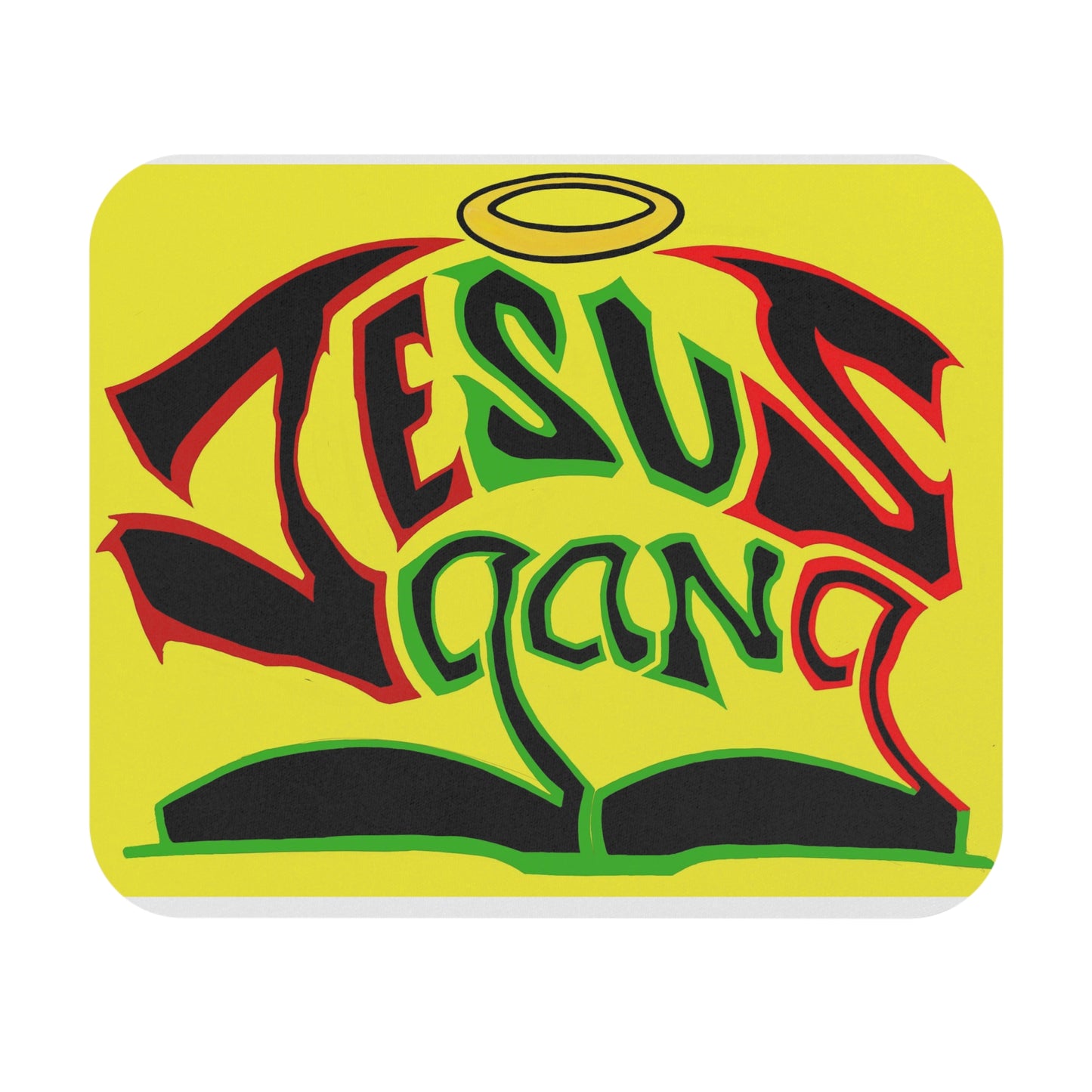 A multitude of people following Jesus.... Its the gang.... JESUS GANG! By: The M.O.G Mouse Pad (Rectangle)