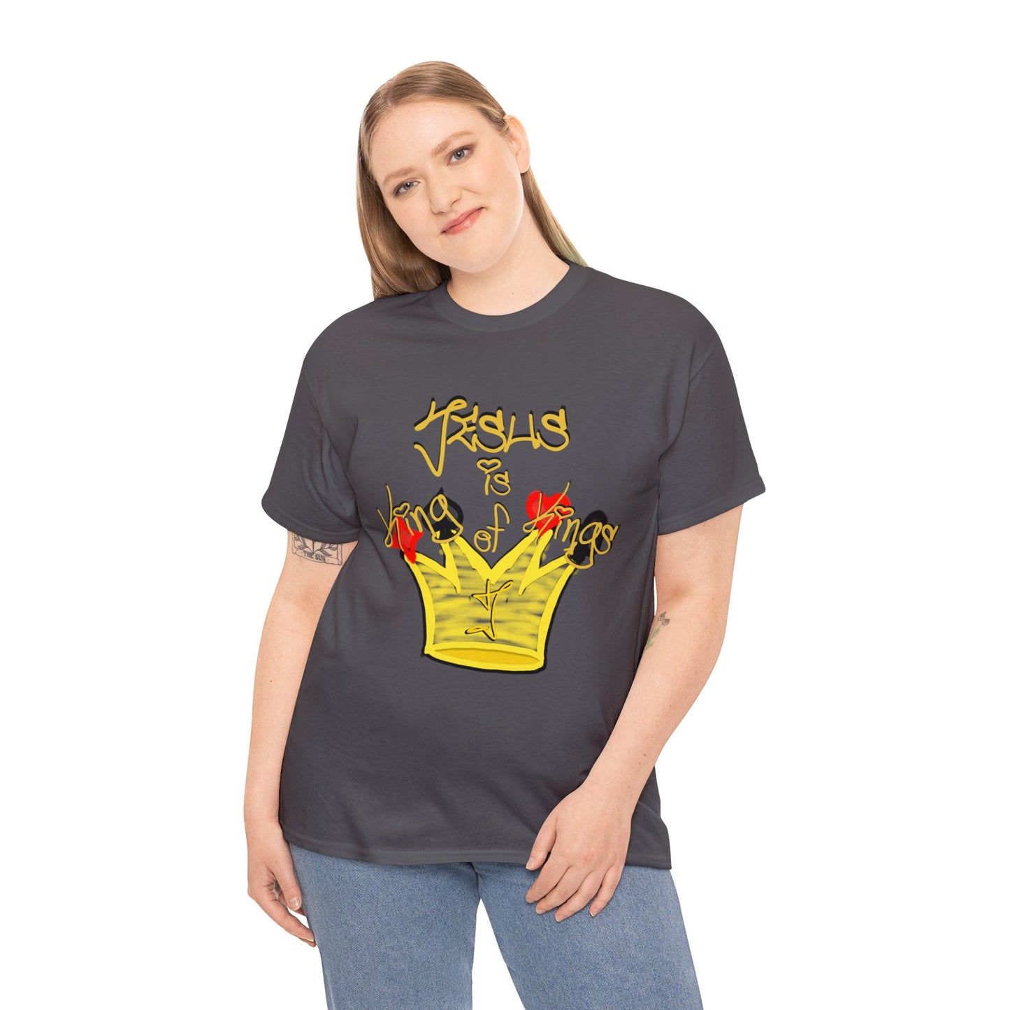 He is... Jesus; KING of KINGS version multi color Heavy Cotton Tee