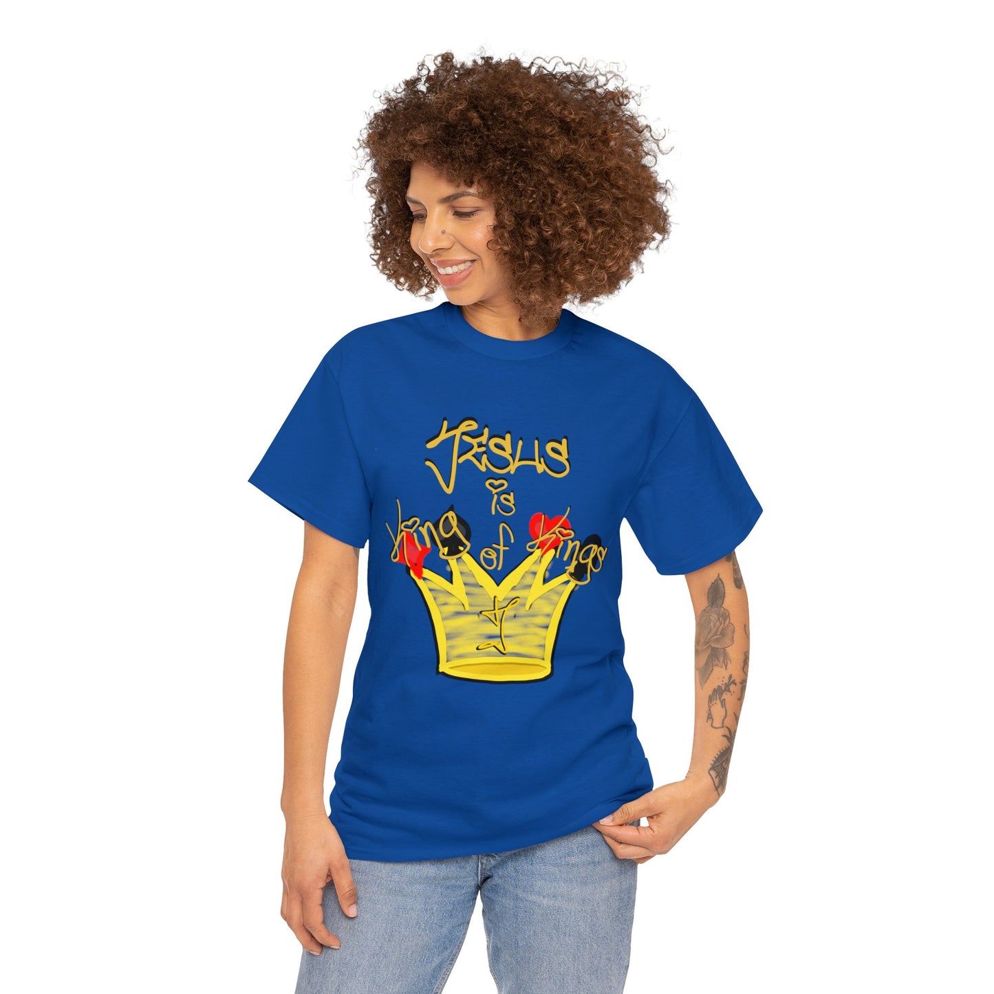 He is... Jesus; KING of KINGS version multi color Heavy Cotton Tee