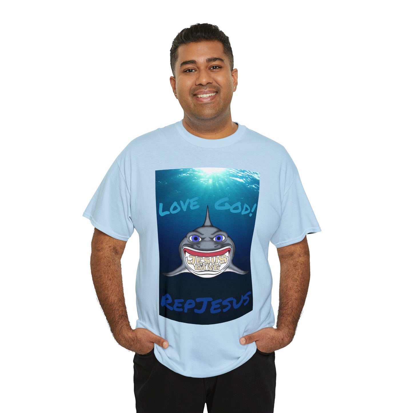 JESUS BIG Shark Gang CLASSIC version multi-color Tee