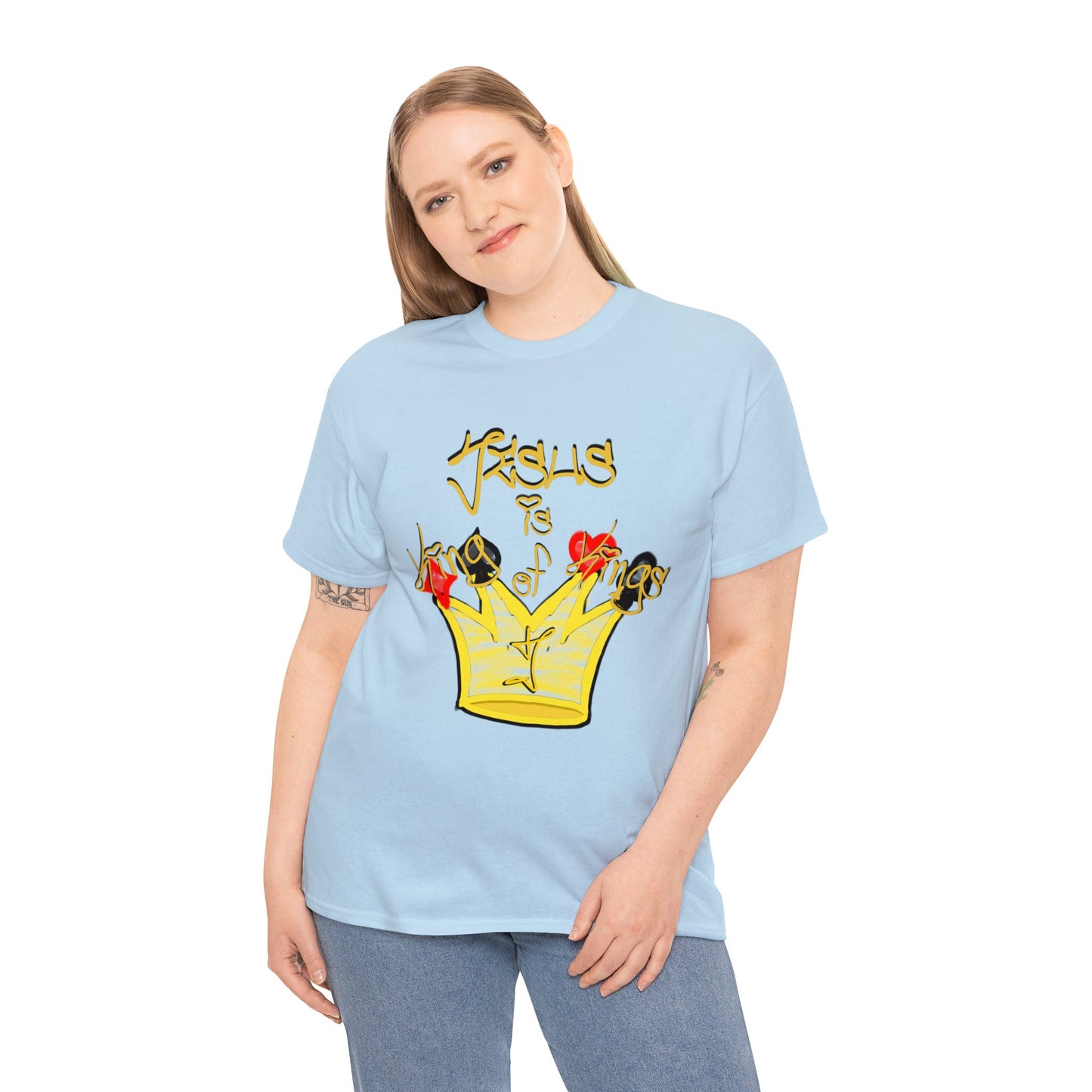 He is... Jesus; KING of KINGS version multi color Heavy Cotton Tee