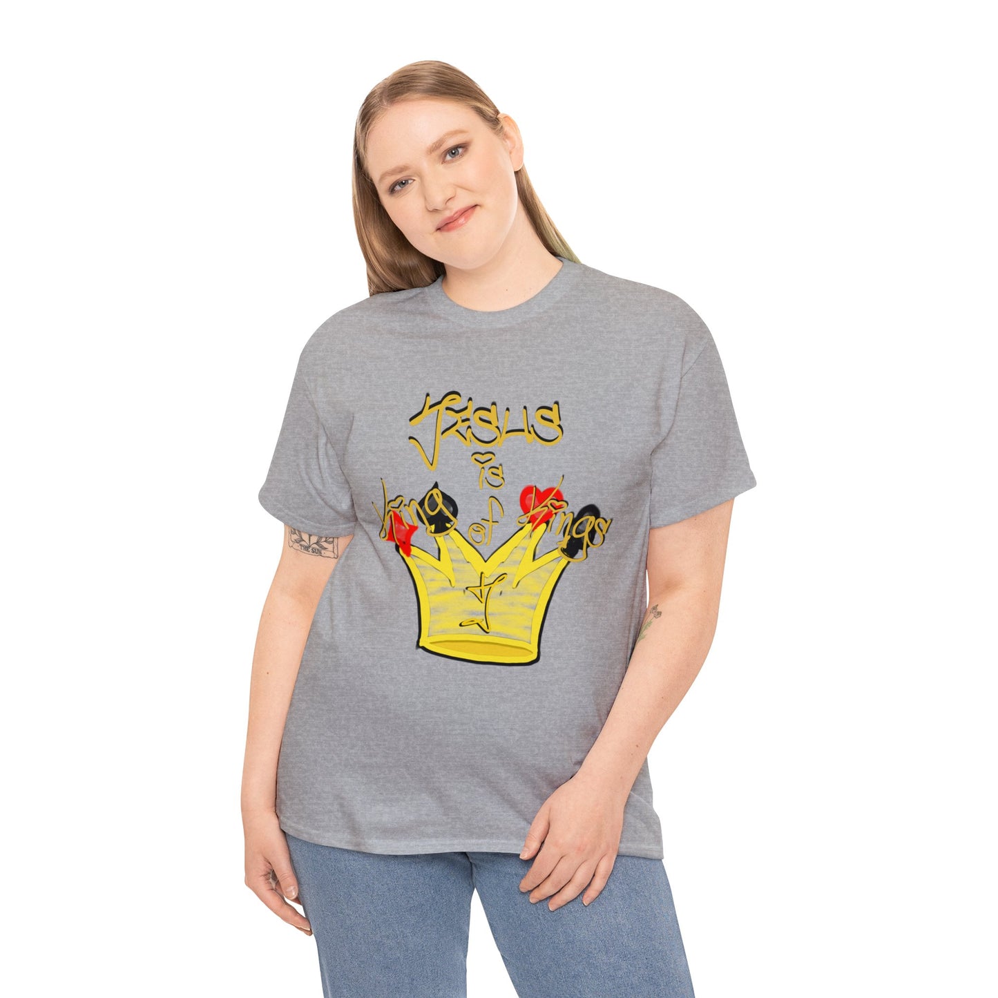 He is... Jesus; KING of KINGS version multi color Heavy Cotton Tee