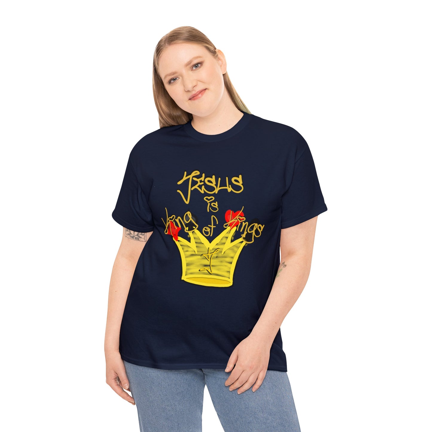 He is... Jesus; KING of KINGS version multi color Heavy Cotton Tee
