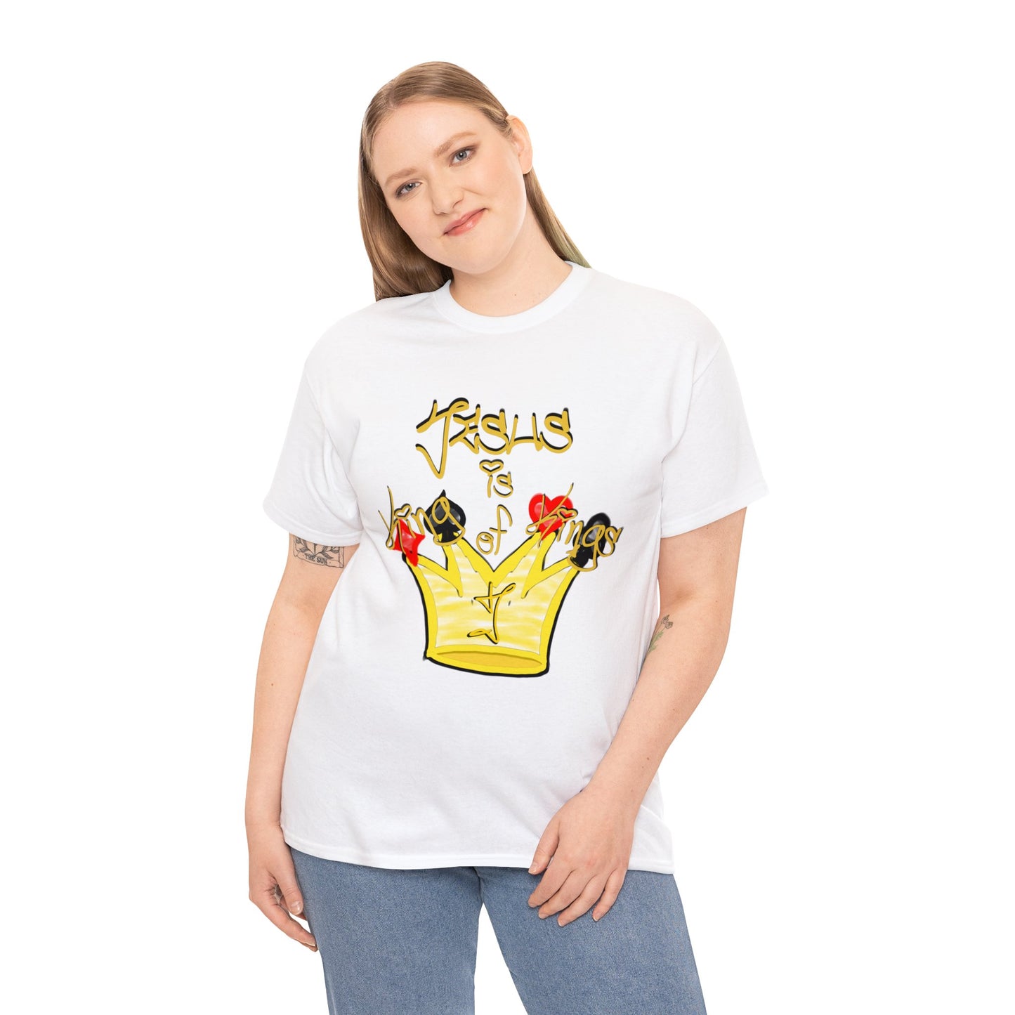 He is... Jesus; KING of KINGS version multi color Heavy Cotton Tee