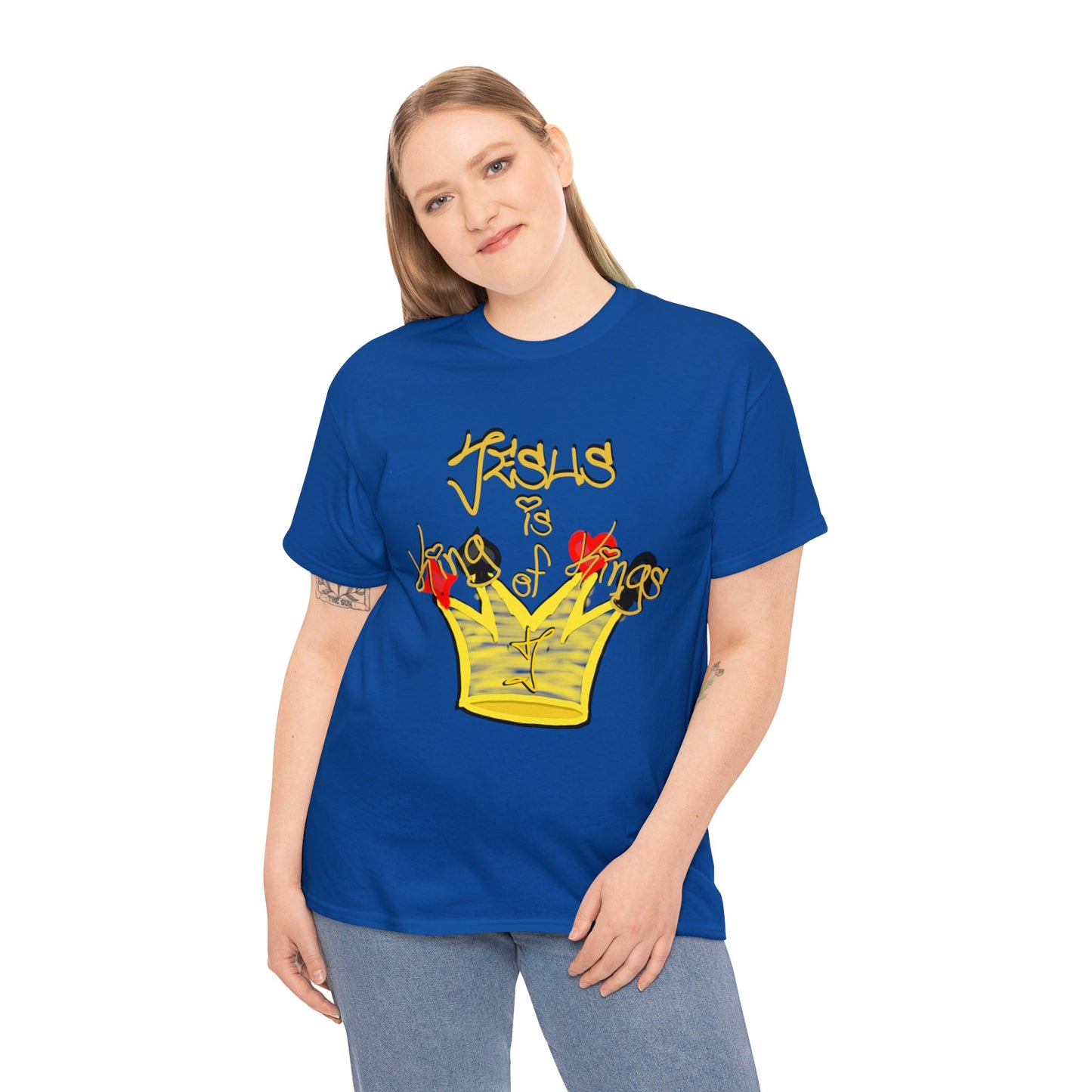 He is... Jesus; KING of KINGS version multi color Heavy Cotton Tee