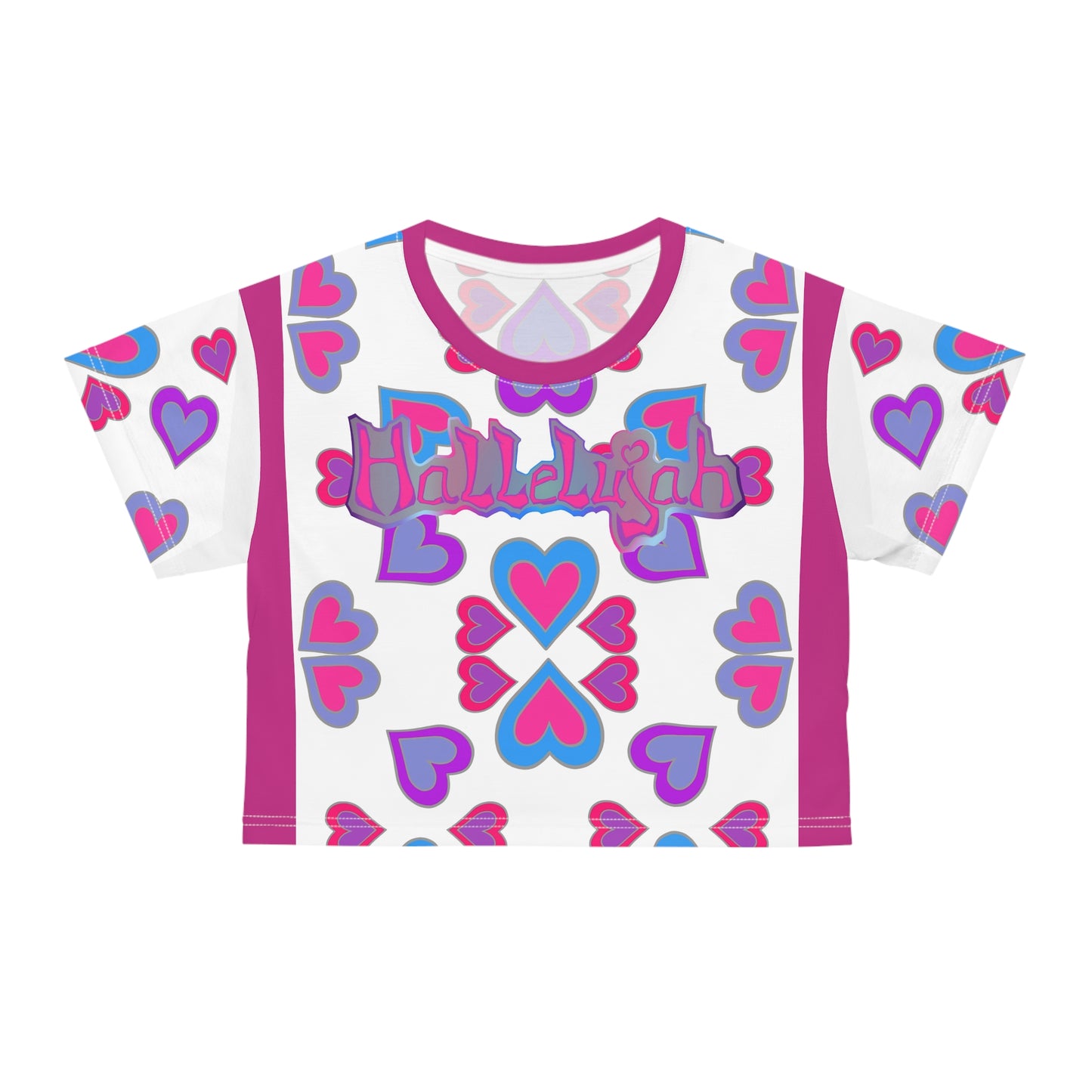 Hallelujah Heartberries W.o.G PINK Crop Tee