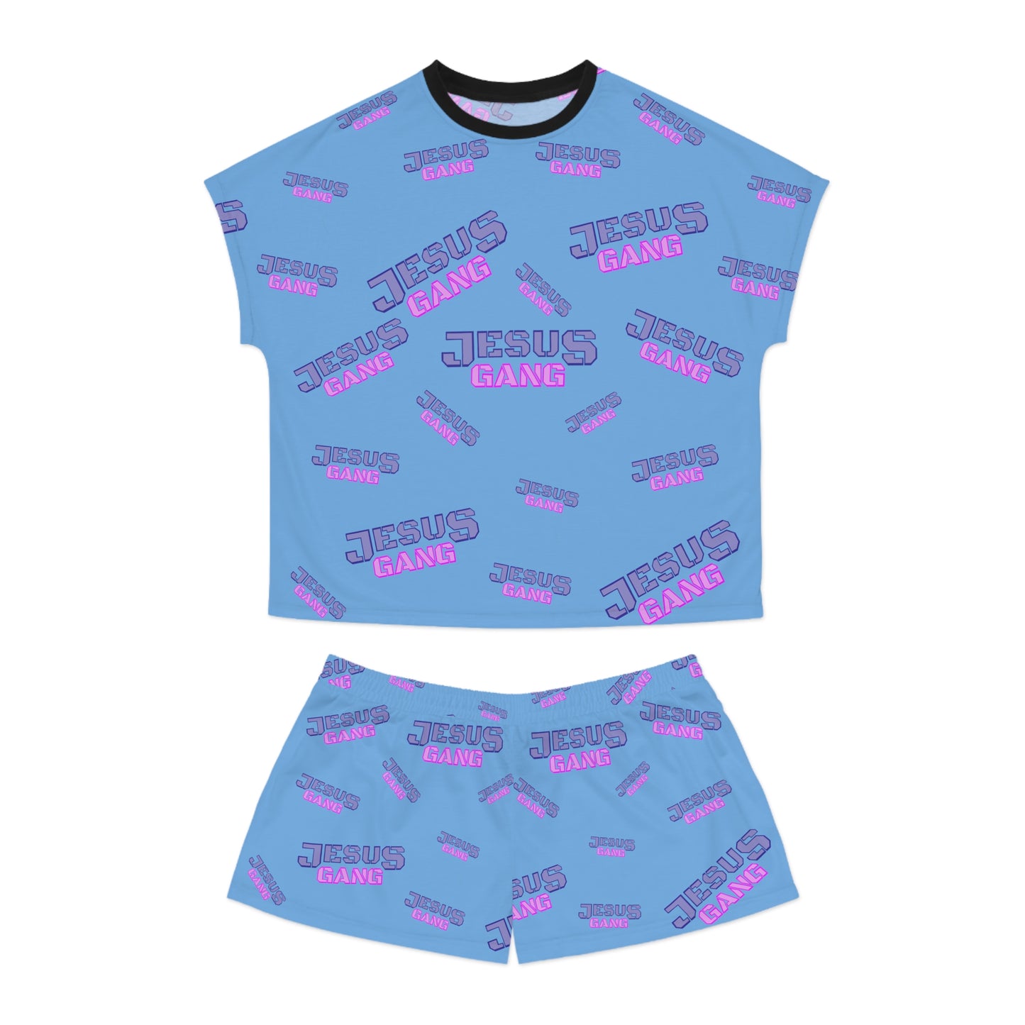 JESUS GANG EVERYWHERE Women's Short Pajama Set