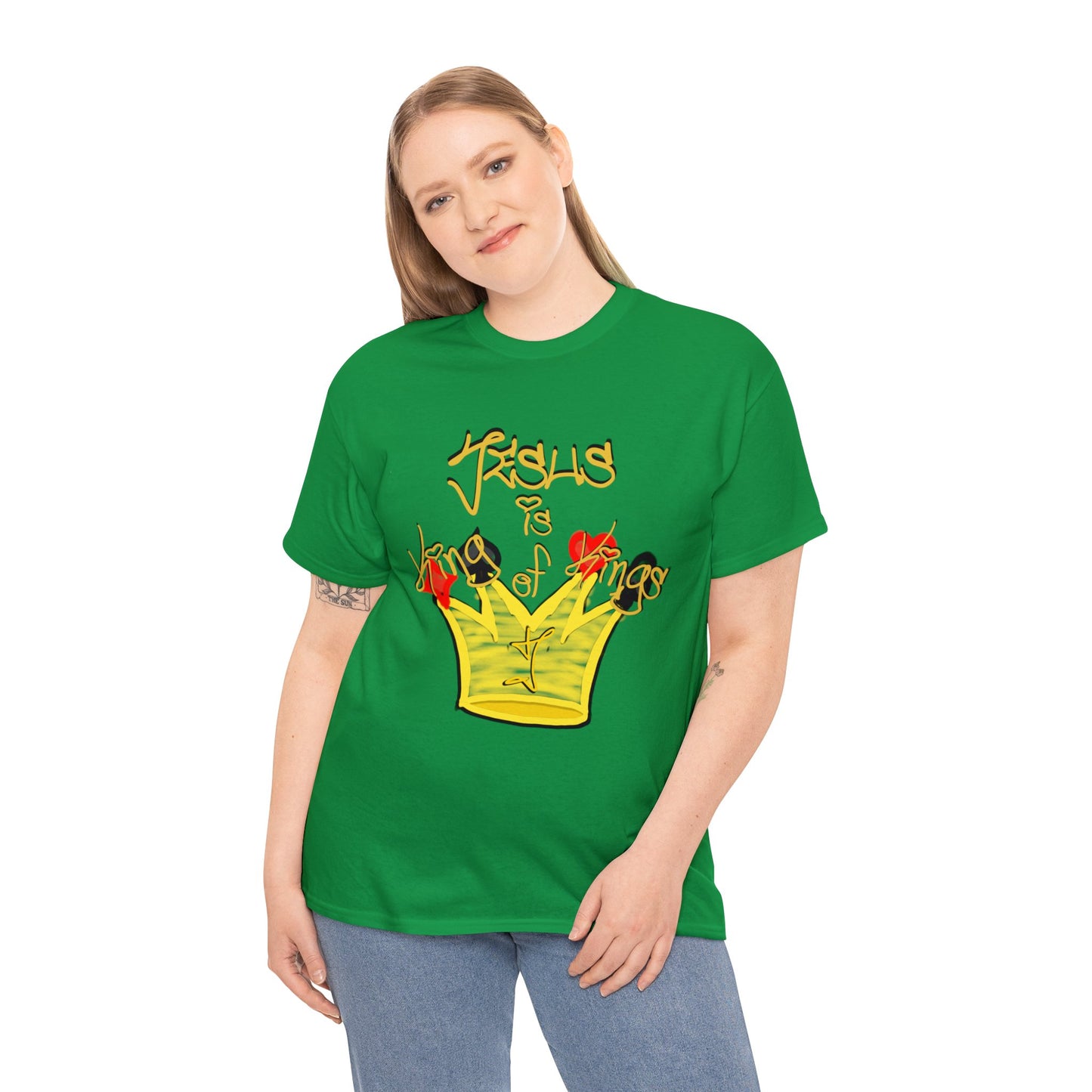 He is... Jesus; KING of KINGS version multi color Heavy Cotton Tee