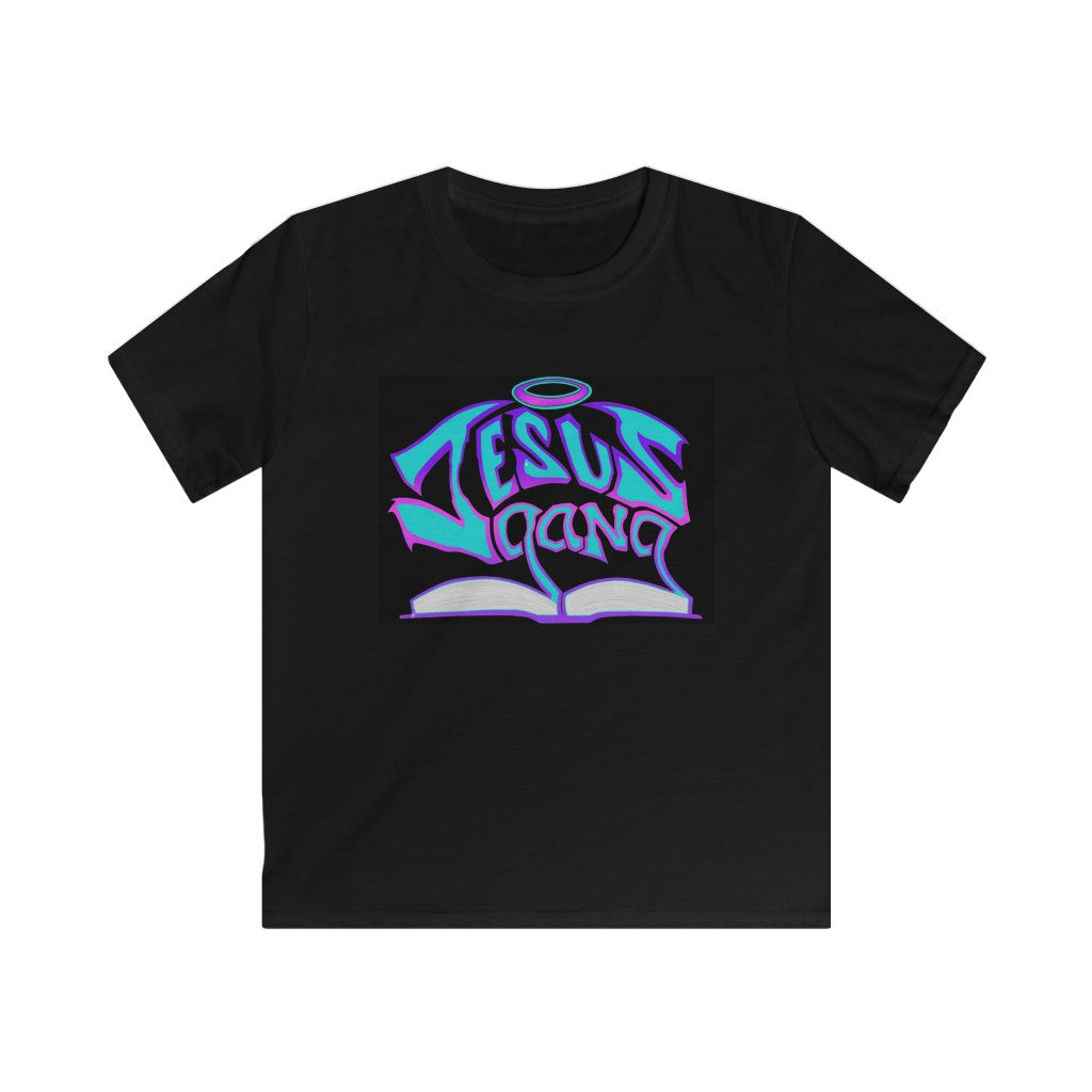 Oh Baby Blue Jesus Gang Kids Softstyle BLK Tee By The M.o.G