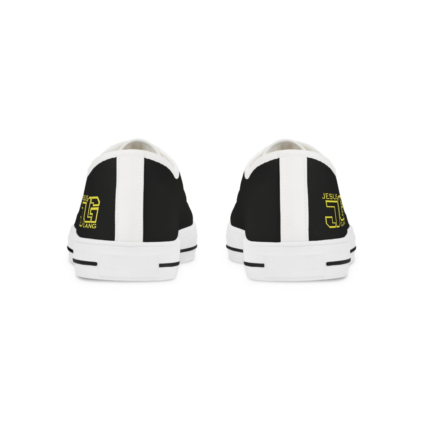 Gang of the Lord, Low Top, Jesus Gang Sneakers. Blk/YLW