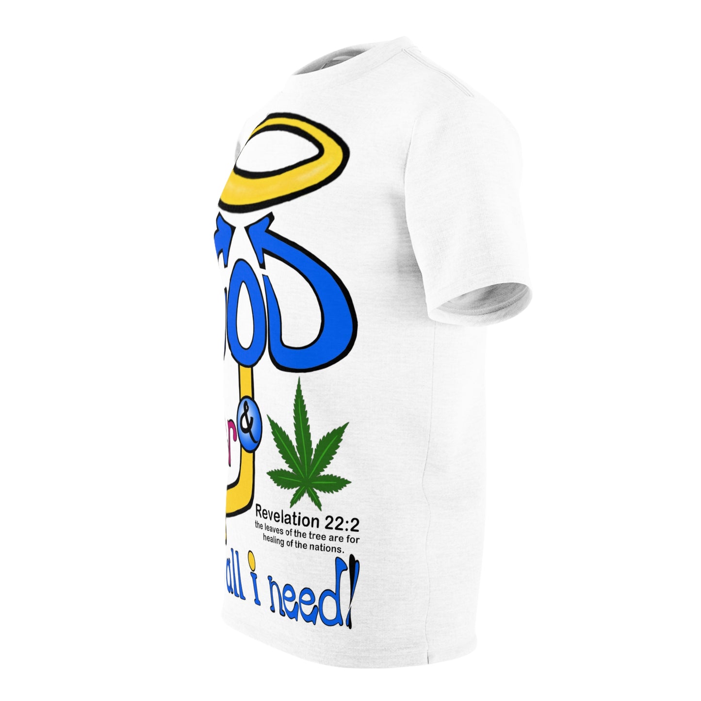 God, Wifey and Revelations 22:2 are good together. (WHT) Men's Cut & Sew Tee By The M.O.G