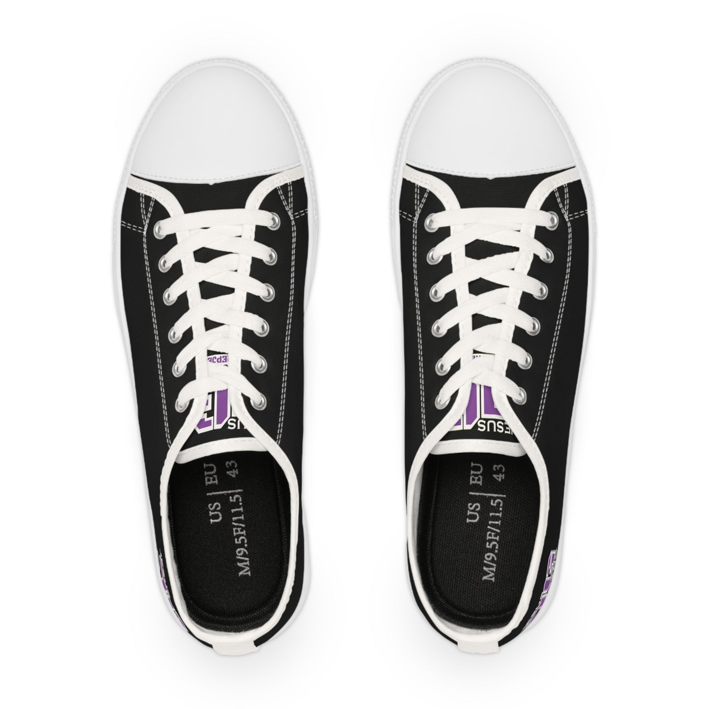 Gang of the Lord, Low Top, Jesus Gang Sneakers. PURP/WHT