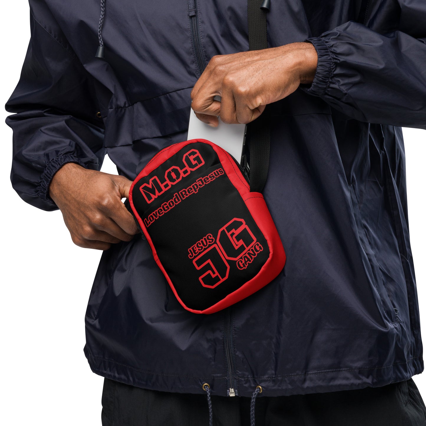 Jesus Gang (Black-N-Cherry) Man of God crossbody bag
