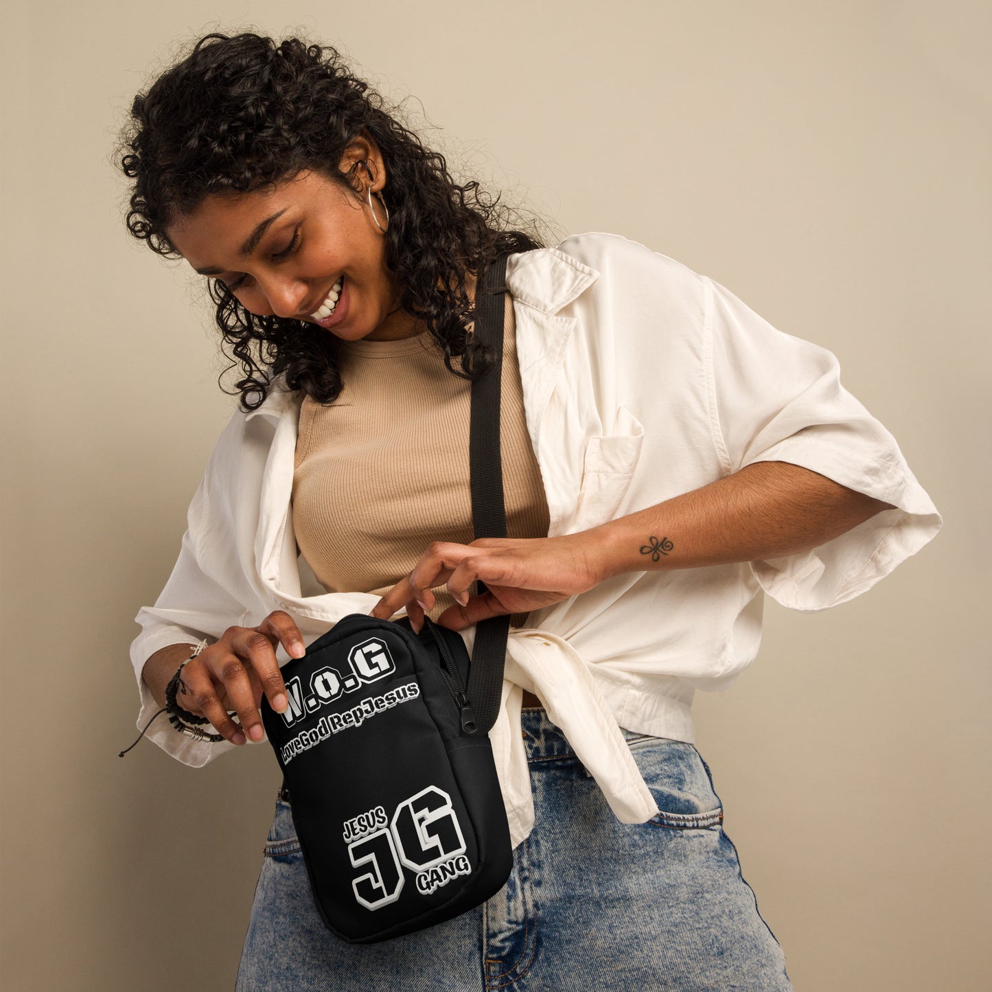 Jesus Gang (Black Ops Spirit) Woman of God crossbody bag