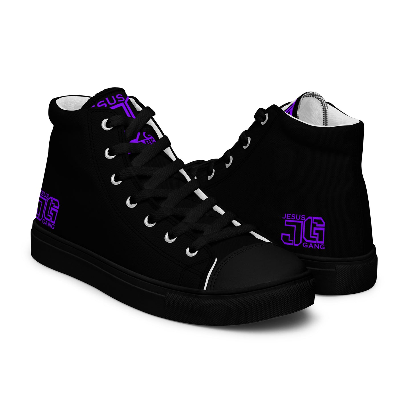 Jesus Gang PURPLE/SOLID Men’s high top canvas shoes