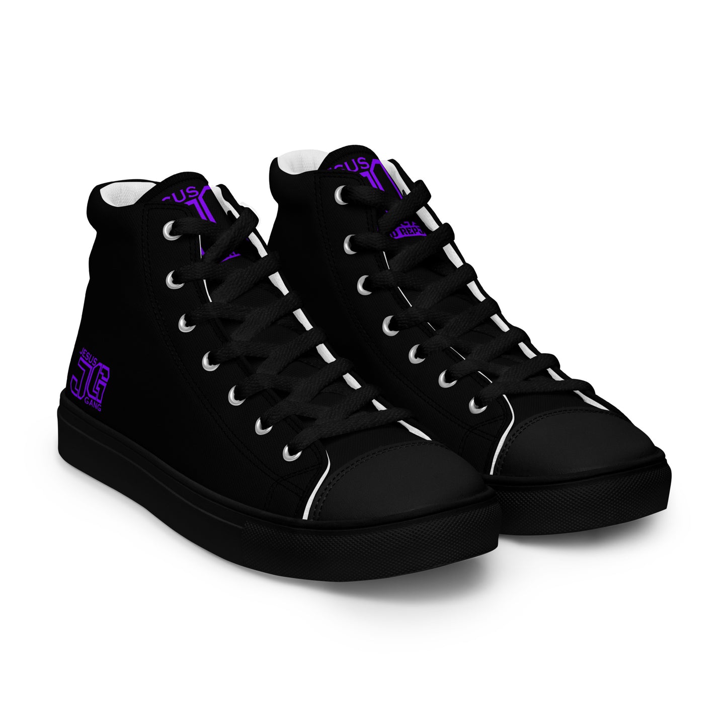 Jesus Gang PURPLE/SOLID Men’s high top canvas shoes