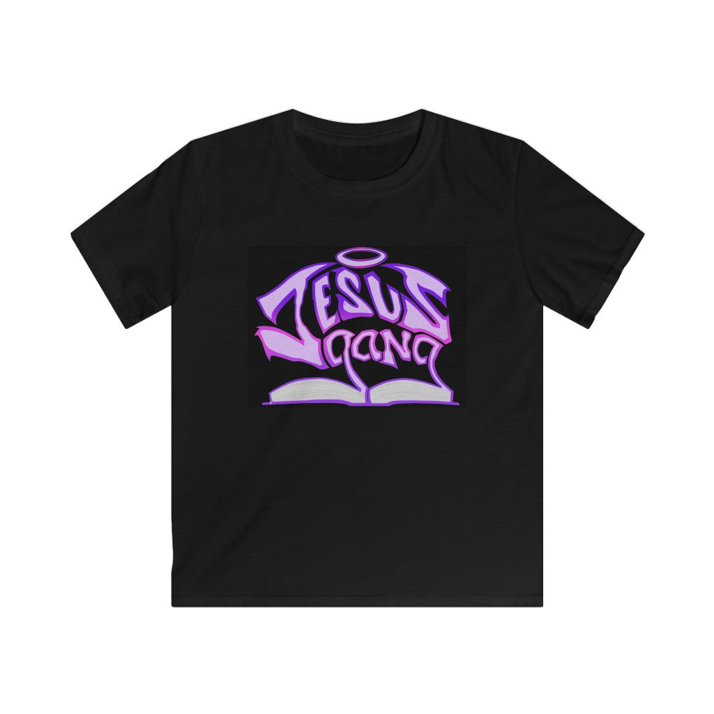 Baby Girl Pink and Purple Jesus Gang Kids Softstyle  BLK Tee By The M.o.G