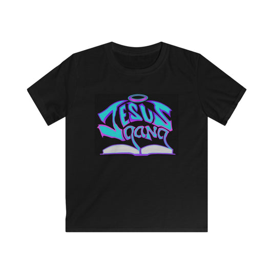 Oh Baby Blue Jesus Gang Kids Softstyle  BLK Tee By The M.o.G